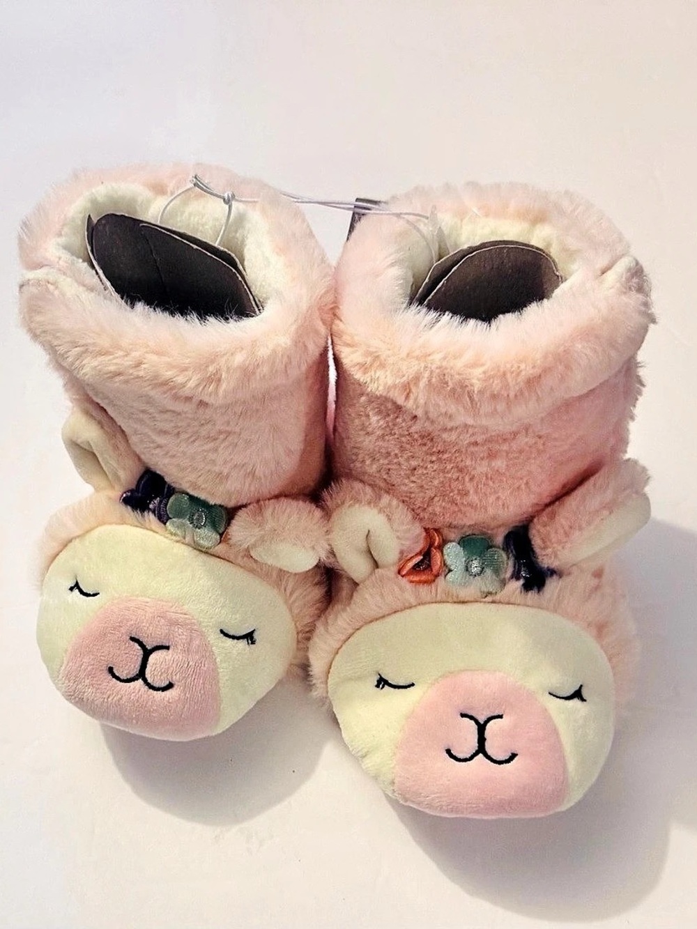 Cat & Jack Llama Slipper Booties Toddler Girl Medium 7/8